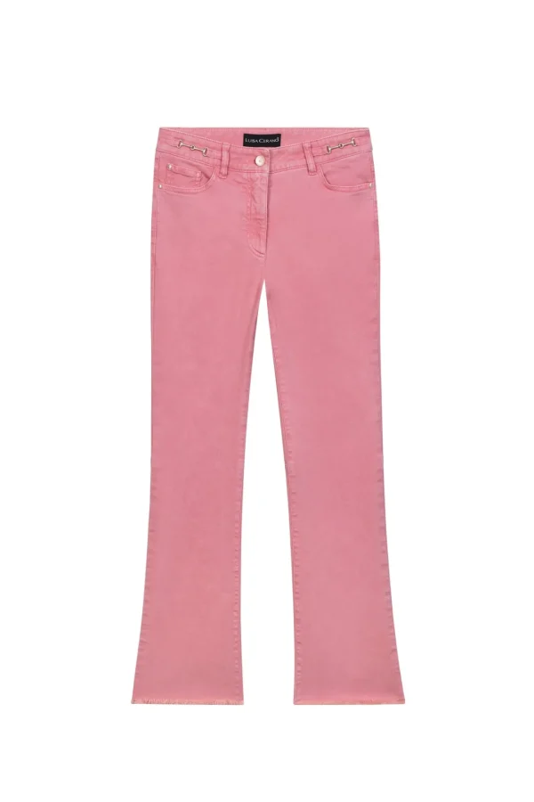 LUISA CERANO Pink Flared Jeans
