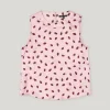 LUISA CERANO Sleeveless Lip Print Blouse