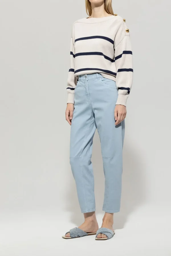 LUISA CERANO Striped Sweater