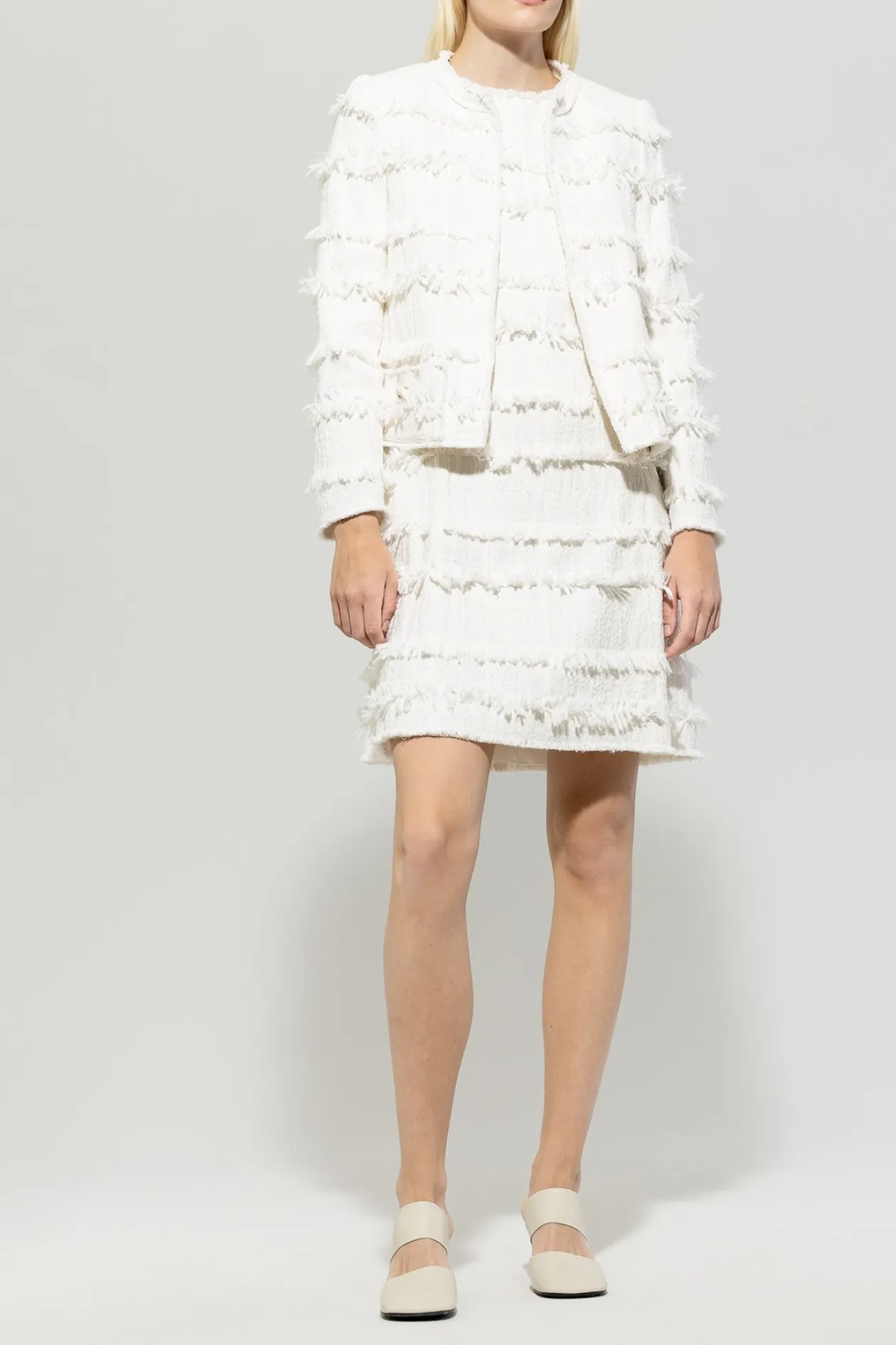 luisa_cerano_white_jacket_0.webp LUISA CERANO White Jacket With Fringes