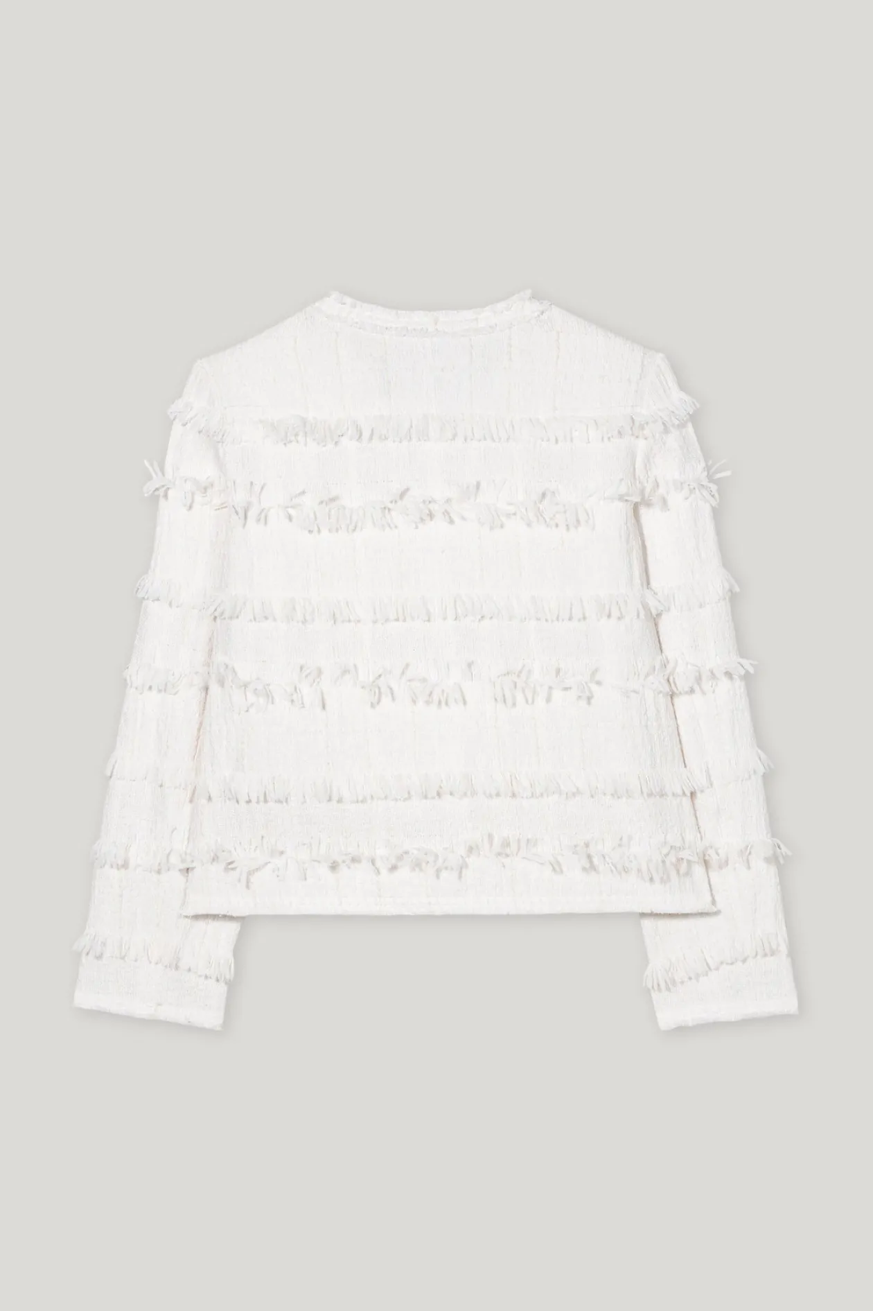 luisa_cerano_white_jacket_5.webp LUISA CERANO White Jacket With Fringes