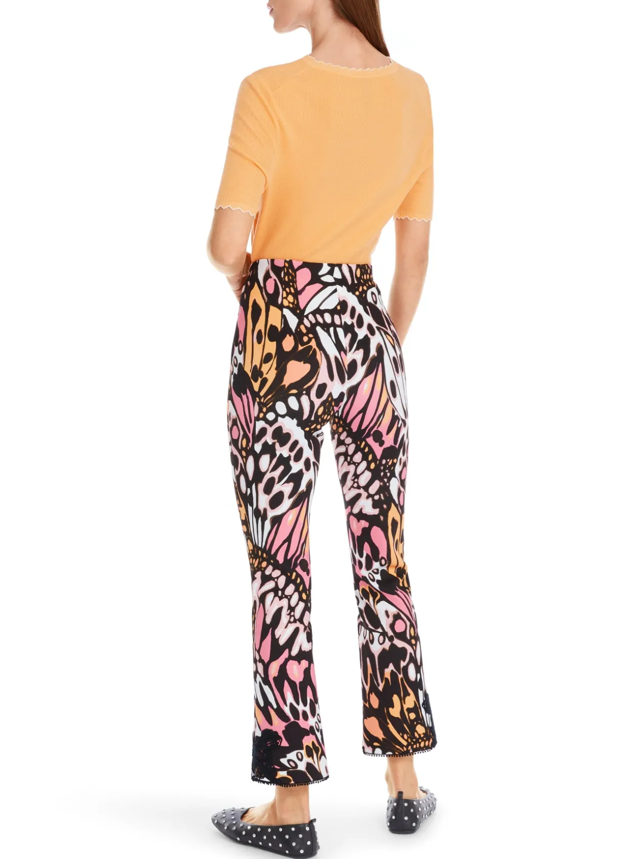 marc_cain_black_trousers__4.webp MARC CAIN Black Trousers with Butterfly pattern