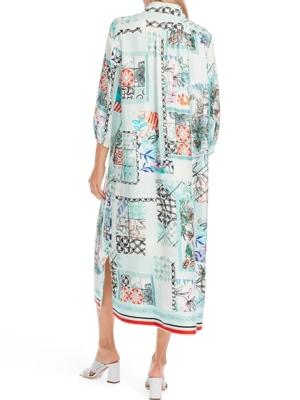 MARC CAIN Blue Patterned Dress