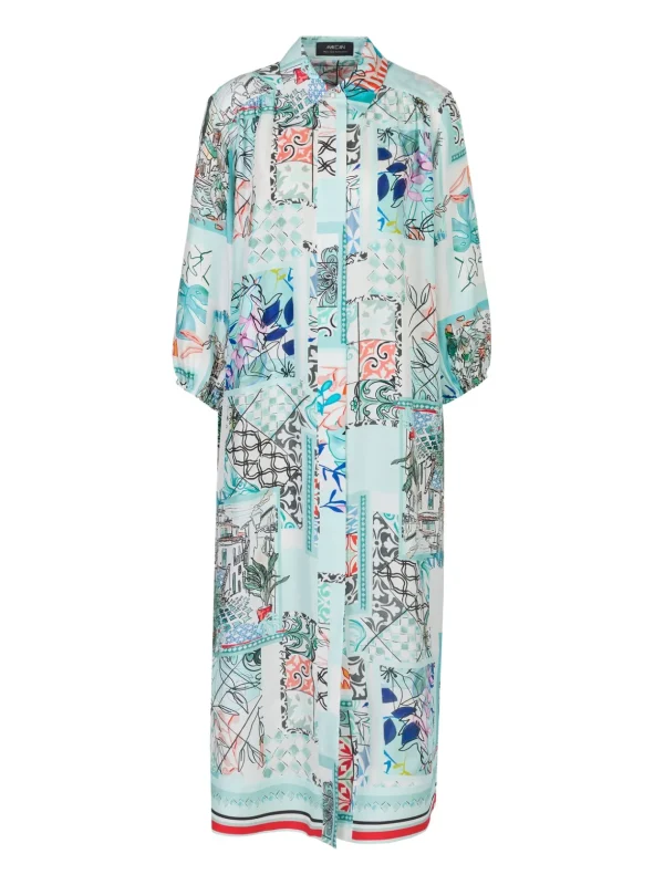 MARC CAIN Blue Patterned Dress