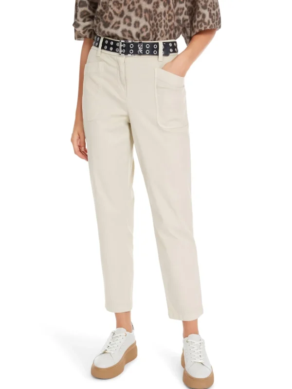 MARC CAIN Cream Fitted Trousers