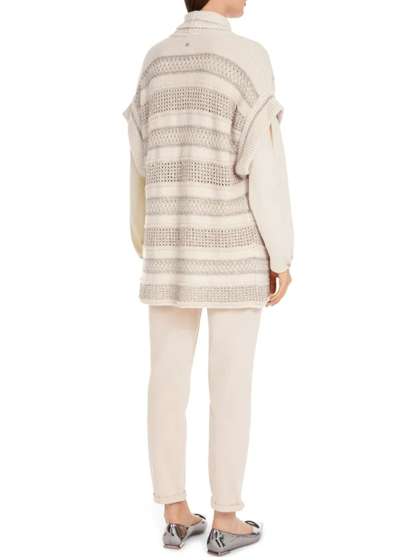 MARC CAIN Cream Sparkly Cardigan