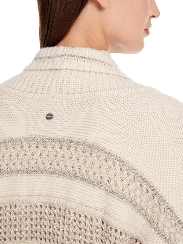 MARC CAIN Cream Sparkly Cardigan