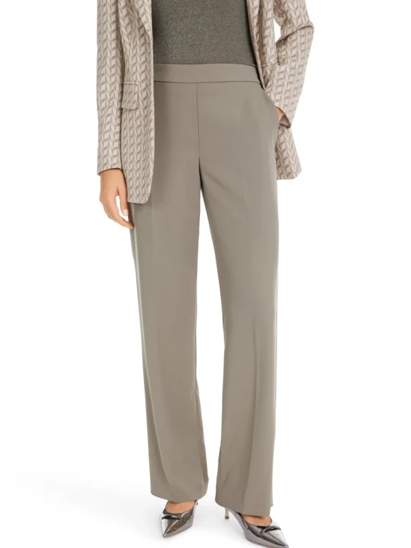 MARC CAIN Dark Beige slip-on trousers