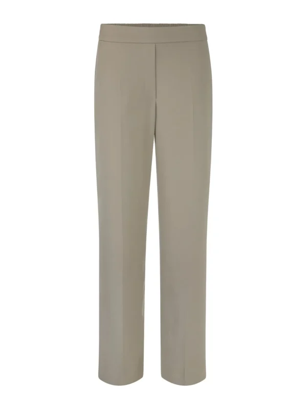 MARC CAIN Dark Beige slip-on trousers