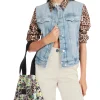 MARC CAIN Denim Jacket With Leopard Print