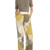 MARC CAIN Floral Fine Silk Trousers