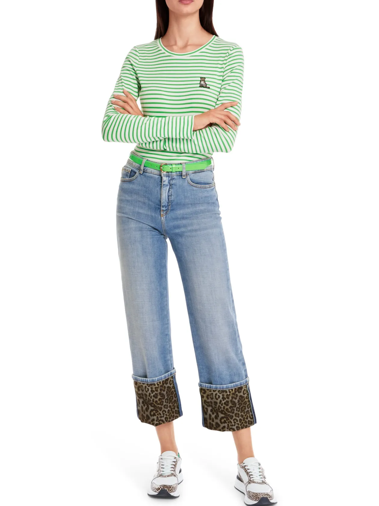marc_cain_green_stipe_tsh_0.webp MARC CAIN Green Stipe t-Shirt Long Sleeve