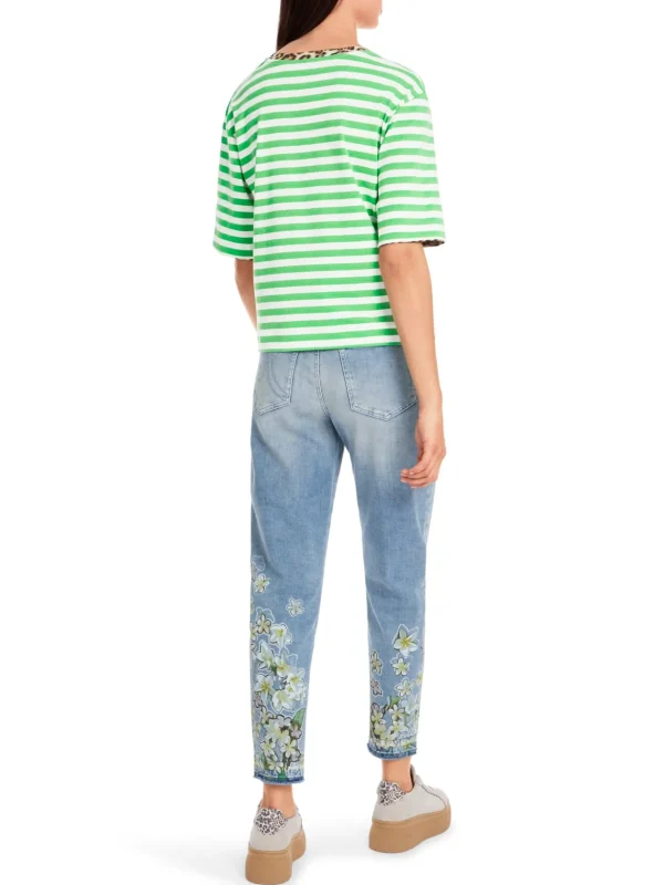 MARC CAIN Green Stipe t-Shirt