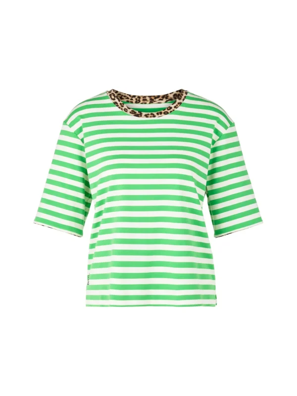 MARC CAIN Green Stipe t-Shirt