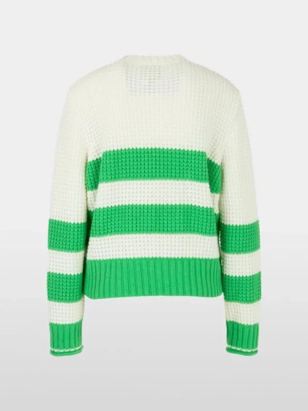 MARC CAIN Green Stripe Jumper