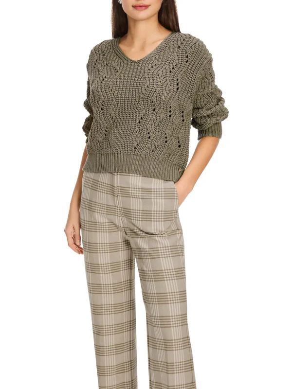 MARC CAIN Khaki Green Sweater