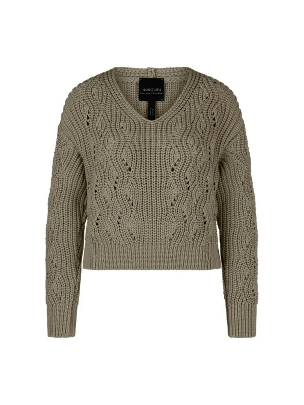 MARC CAIN Khaki Green Sweater