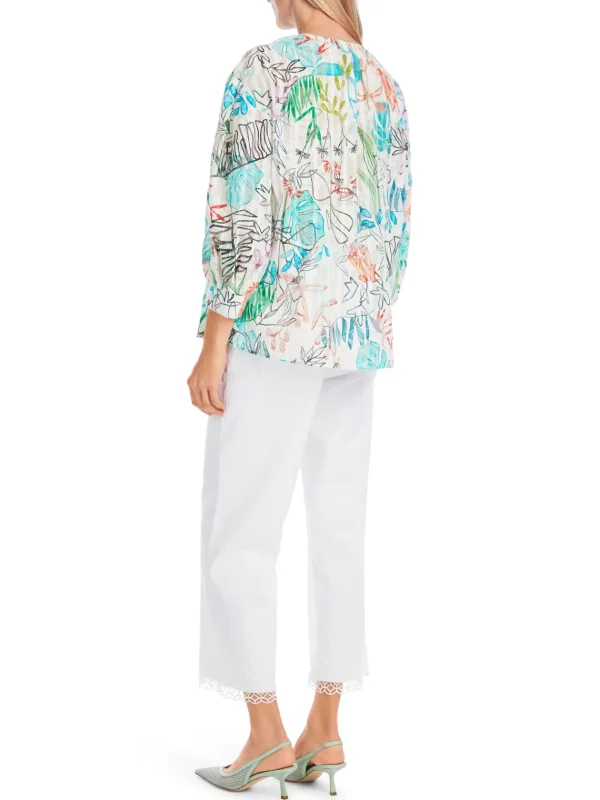 MARC CAIN Leaf Printed Blouse