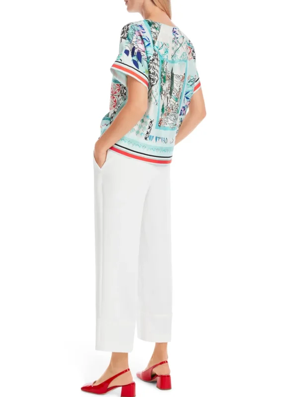 MARC CAIN Leaf Printed Blouse
