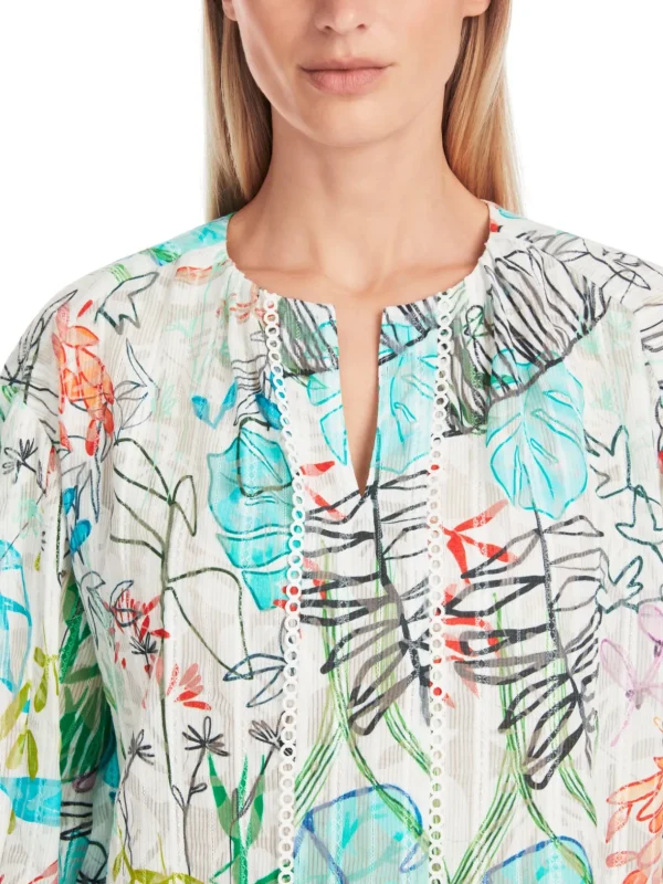 MARC CAIN Leaf Printed Blouse