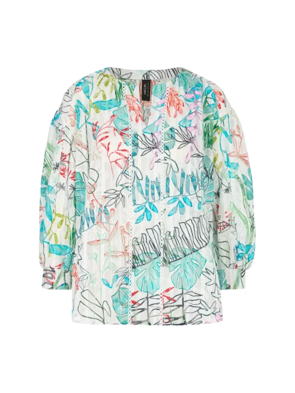 MARC CAIN Leaf Printed Blouse