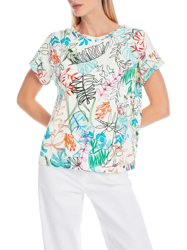 MARC CAIN Leaf Printed T-shirt