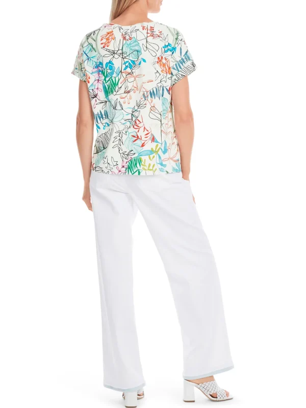 MARC CAIN Leaf Printed T-shirt