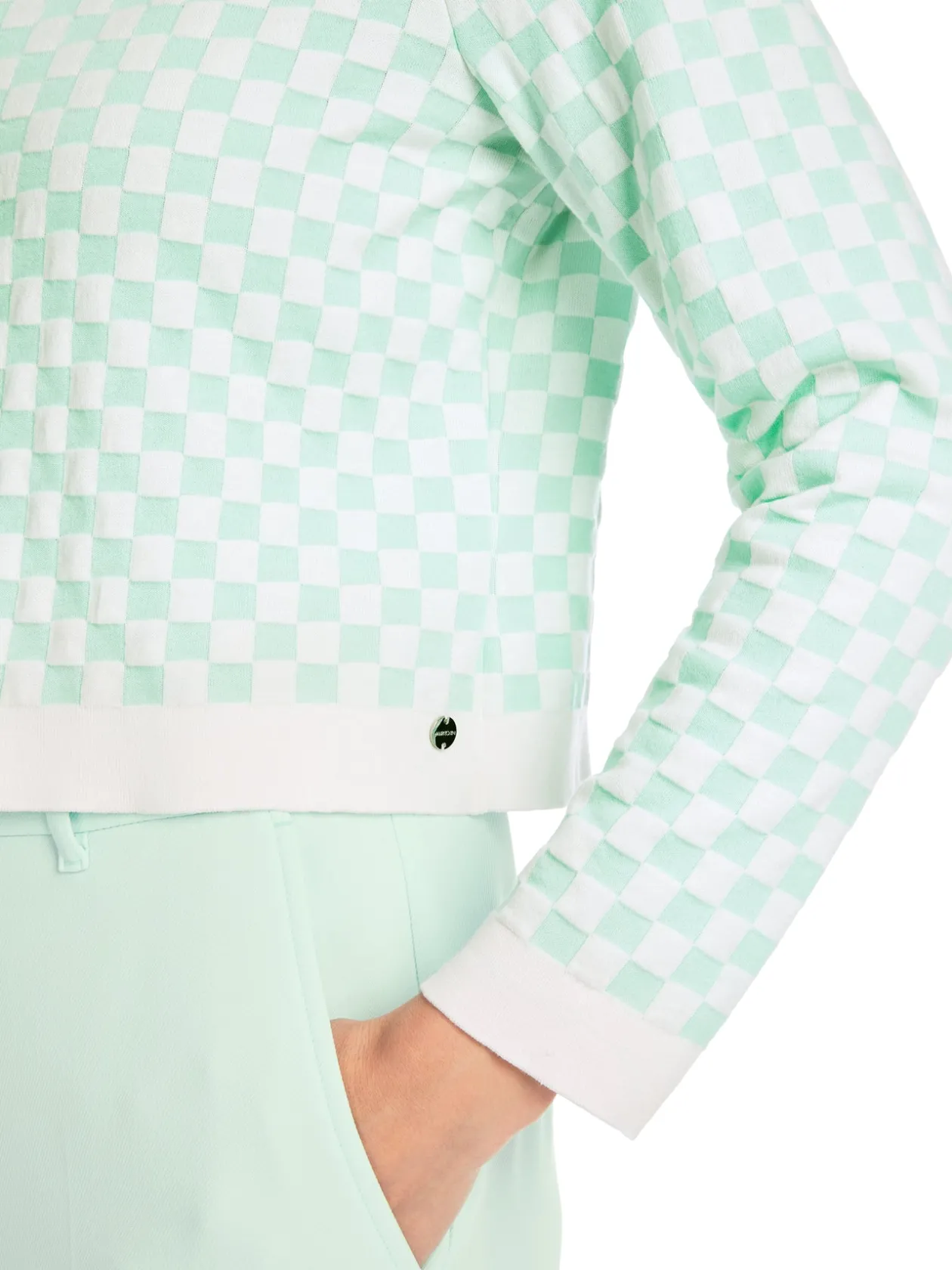 marc_cain_mint_check_card_2.webp MARC CAIN Mint Check Cardigan