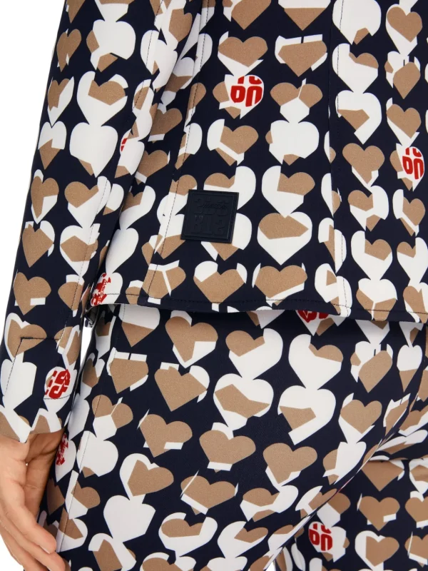 MARC CAIN Navy Jacket With Hearts