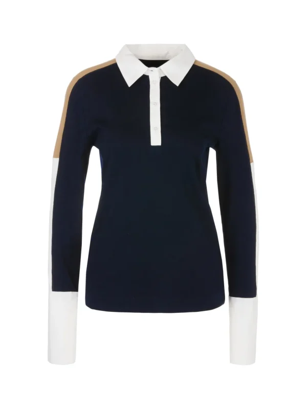 MARC CAIN Navy Polo-Shirt