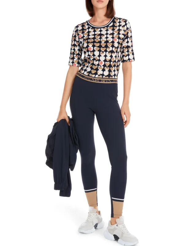 MARC CAIN Navy t-Shirt With Hearts