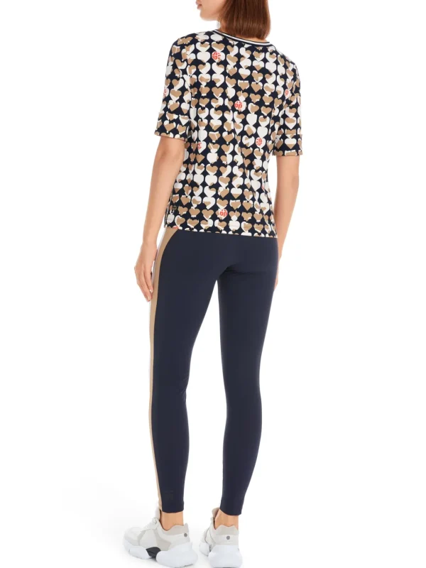 MARC CAIN Navy t-Shirt With Hearts