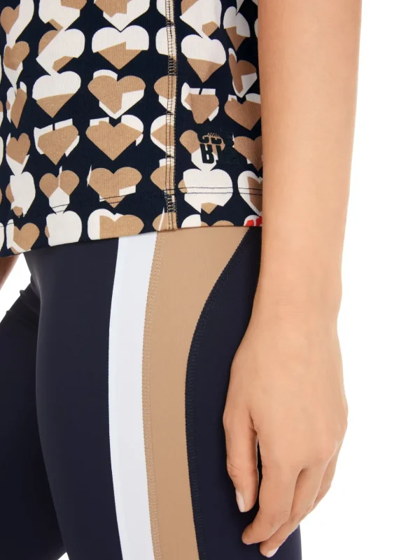 MARC CAIN Navy t-Shirt With Hearts