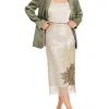MARC CAIN Pencil skirt with floral pattern