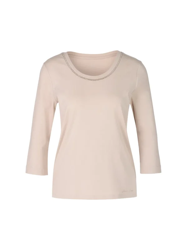 MARC CAIN Pink t-Shirt with rhinestones