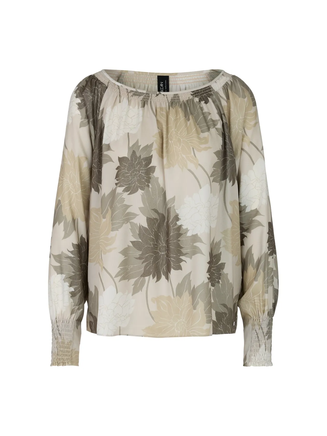 marc_cain_sage_green_slip_5.webp MARC CAIN Sage Green Slip on Floral Blouse