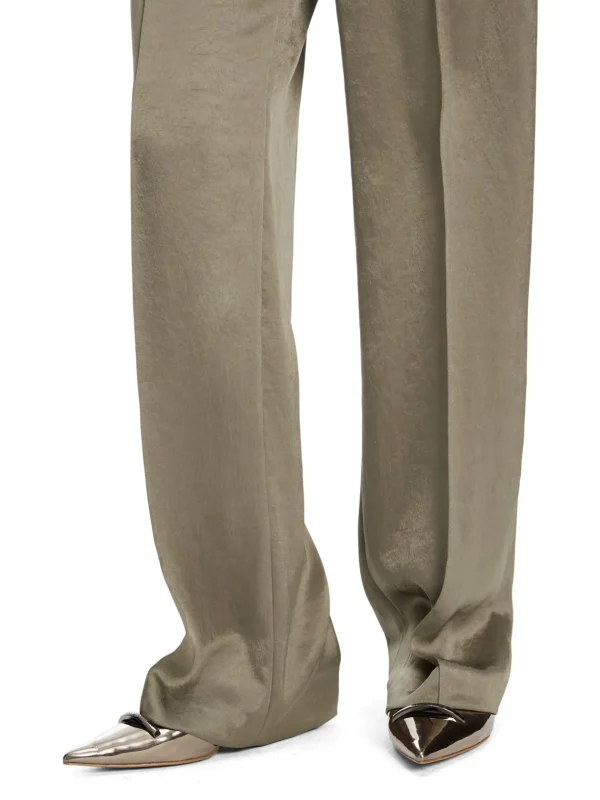 MARC CAIN Sage Green trousers with fine shimmer