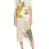 MARC CAIN Silk blouse with floral pattern