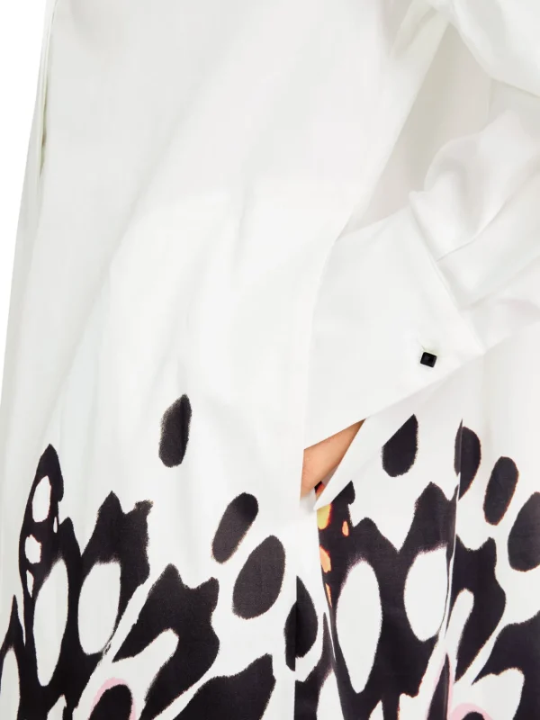 MARC CAIN White Dress With Floral Design