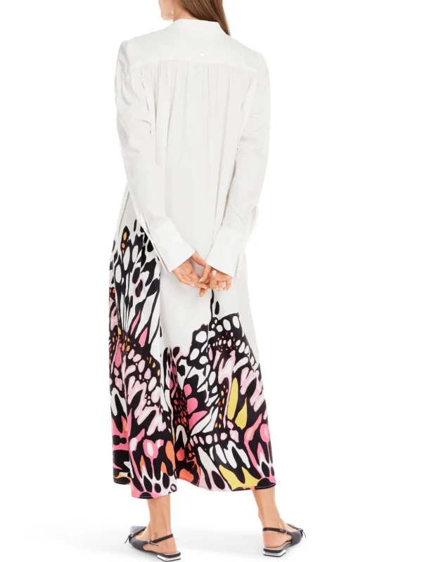 MARC CAIN White Dress With Floral Design