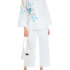 MARC CAIN White Leaf Print Blouse