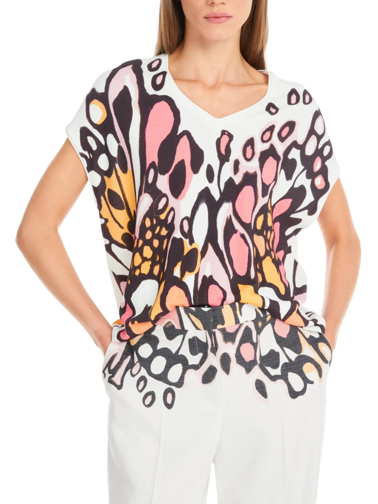marc_cain_white_top_with__1.webp MARC CAIN White Top with Colourful Butterfly Design