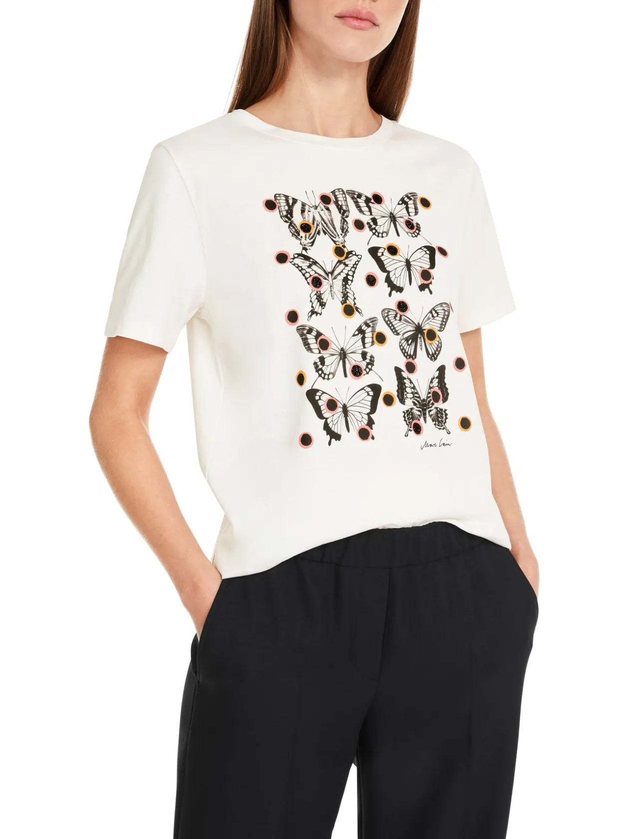 marc_cain_white_tshirt_wi_2-1.webp MARC CAIN White t-Shirt With Black Butterflies & Dots