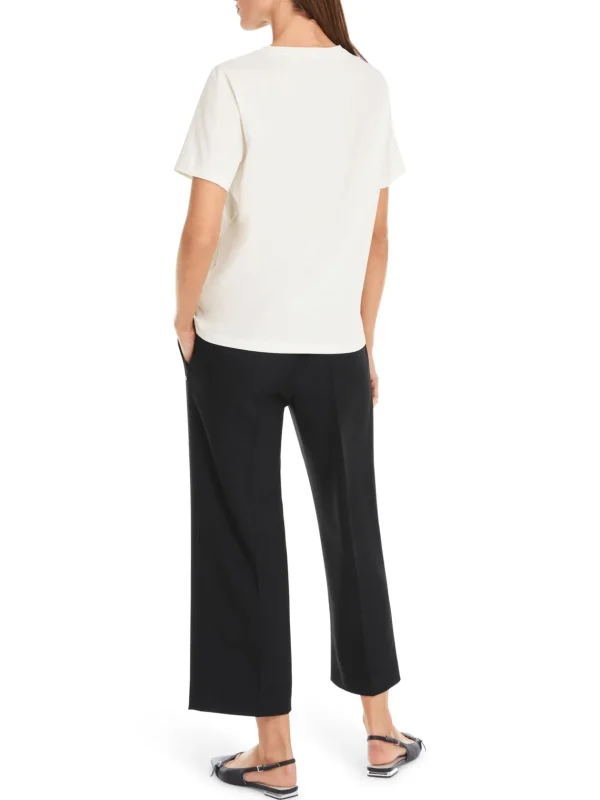 MARC CAIN White t-Shirt With Black Butterflies & Dots