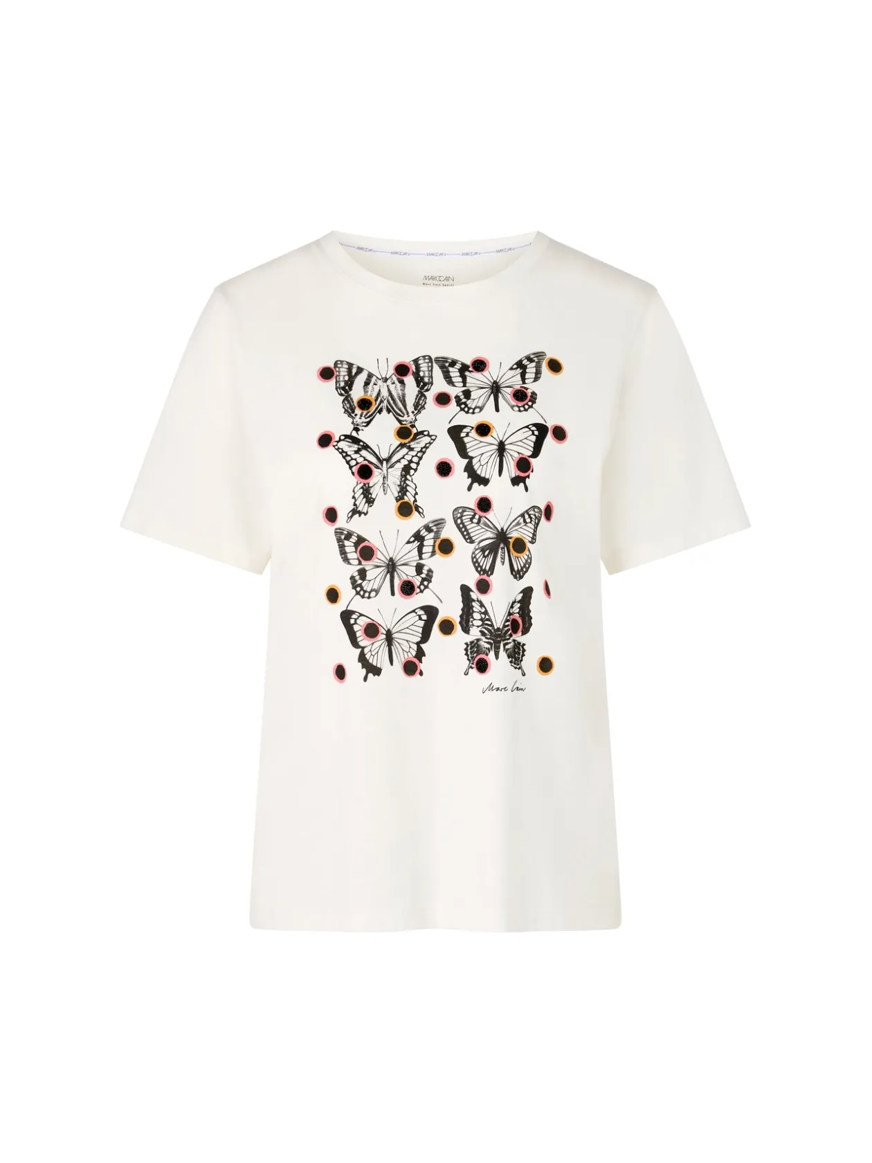 marc_cain_white_tshirt_wi_6-1.webp MARC CAIN White t-Shirt With Black Butterflies & Dots