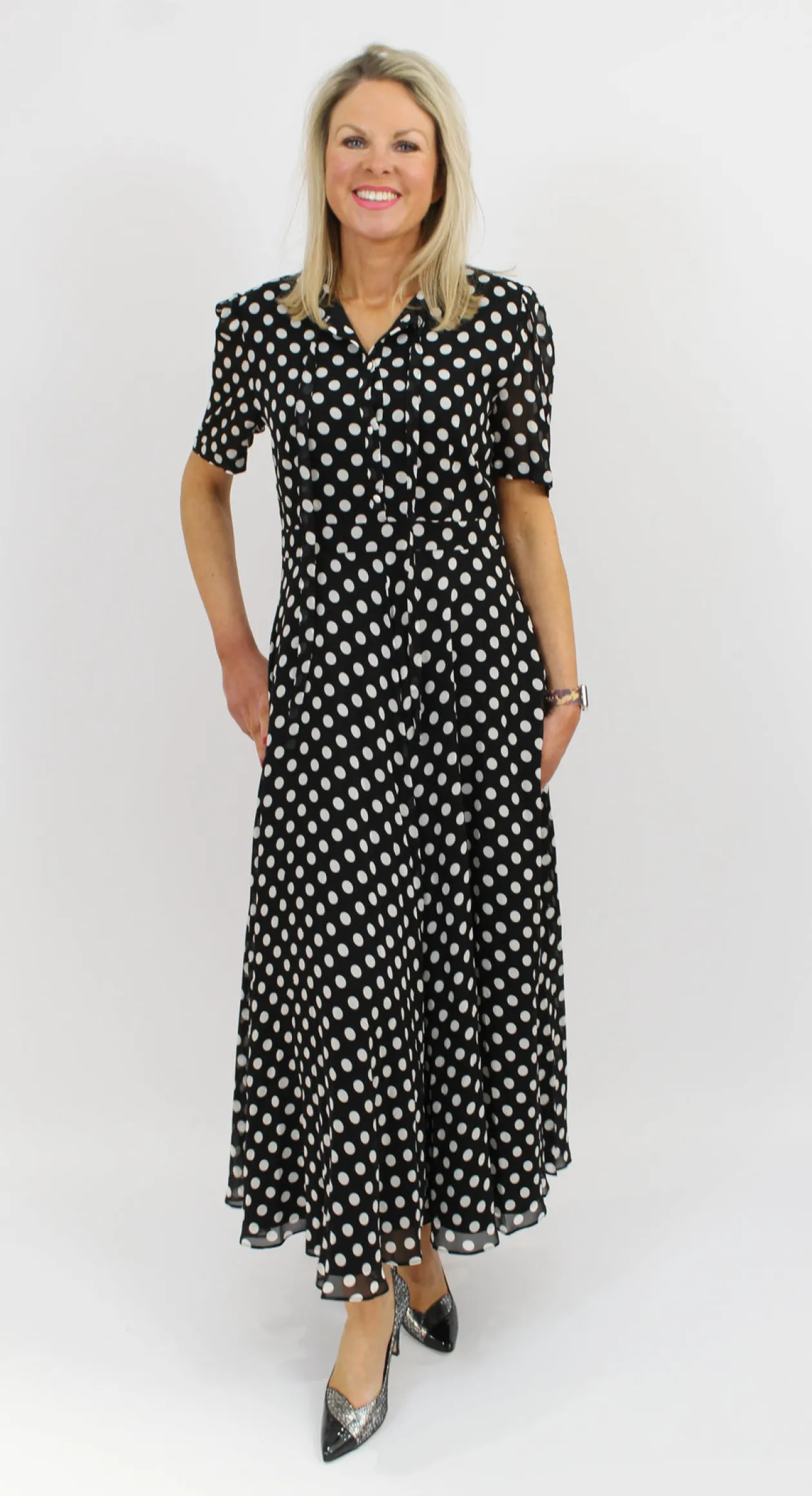 marella_black_amp_white_p_0.webp MARELLA Black & White Pokka Dot Dress