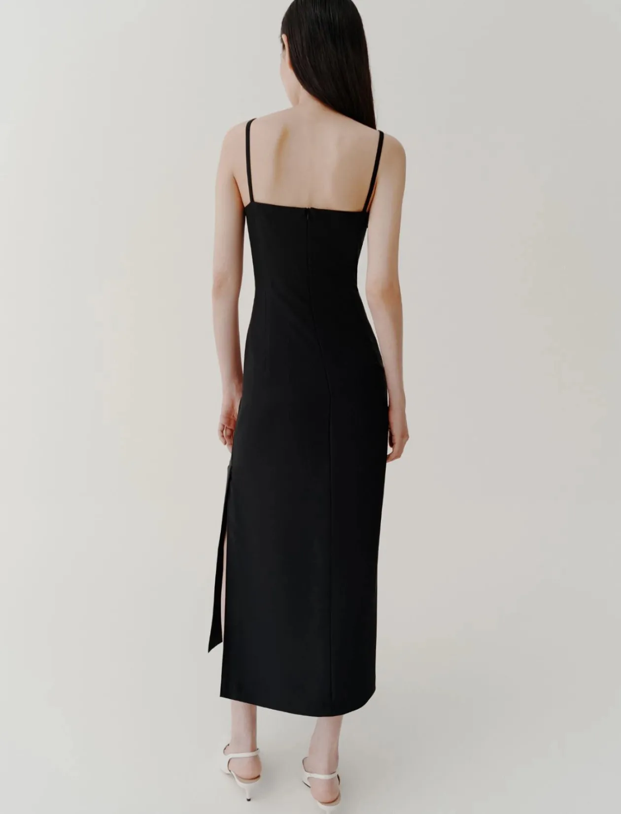 marella_black_satin_sheat_3.webp MARELLA Black Satin Sheath Dress
