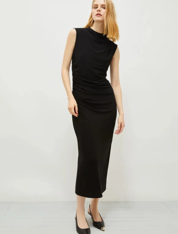 MARELLA Black Sleeveless Jersey Dress
