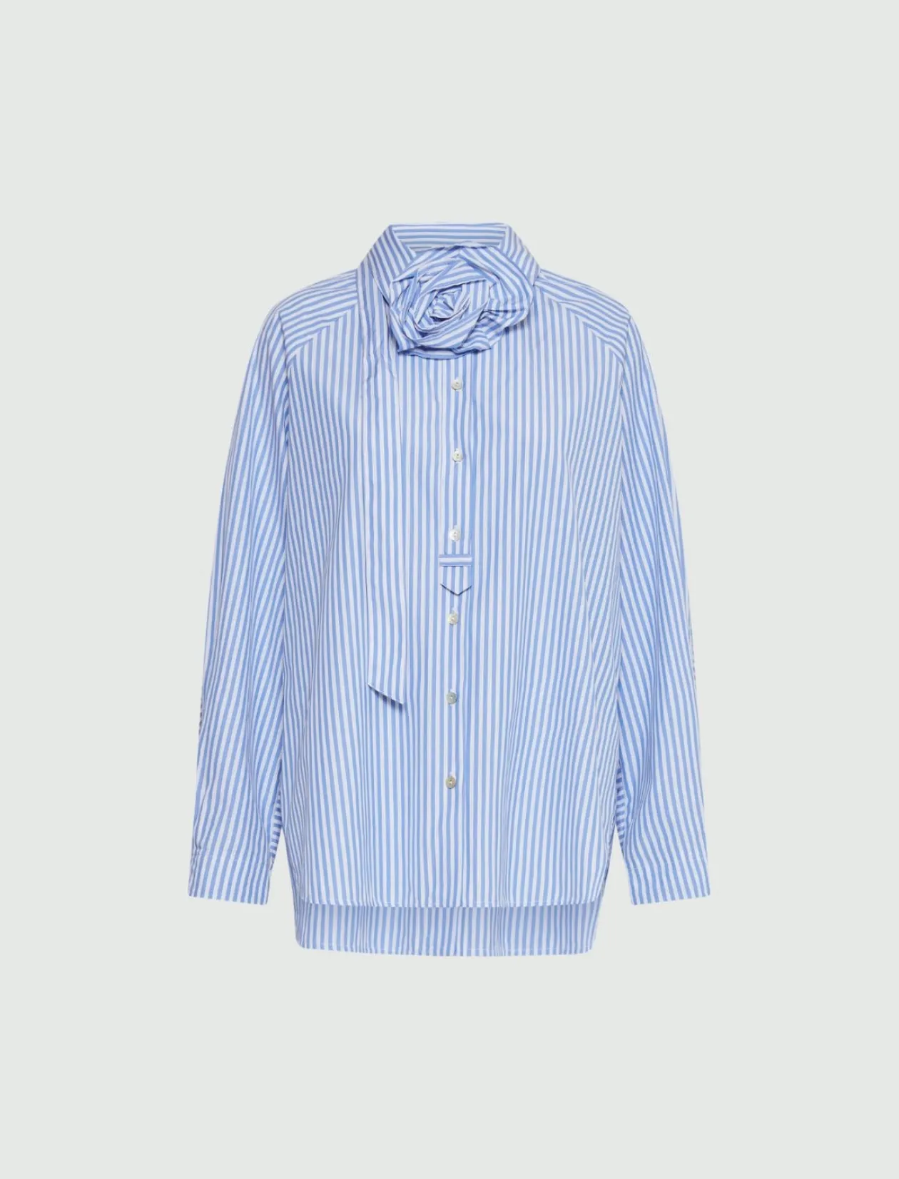 marella_blue_pinstripe_ro_4.webp MARELLA Blue Pinstripe Rose Shirt