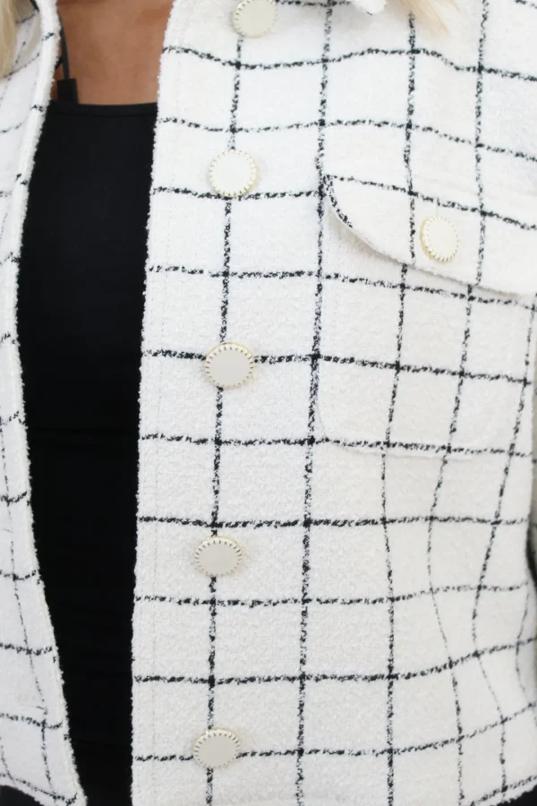 MARELLA Cream Checked Jacket